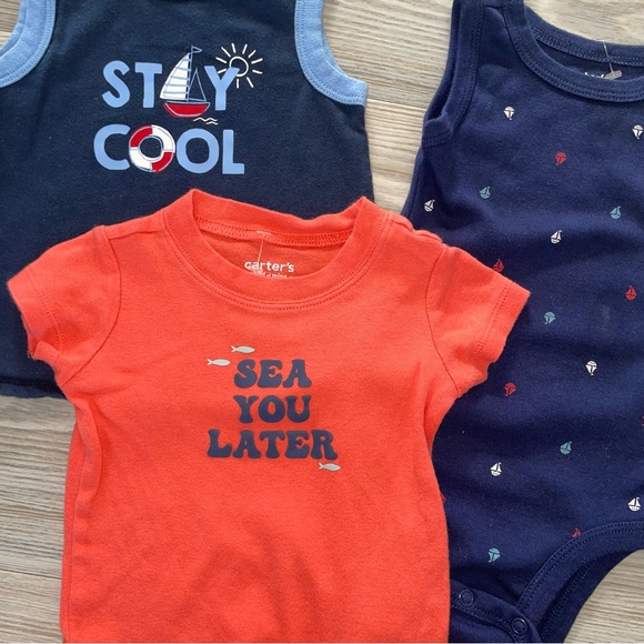 ⭐️3-6 Months Garanimals & Carters Baby Boys Onesie & Shirt Bundle⭐️ - Picture 2 of 5